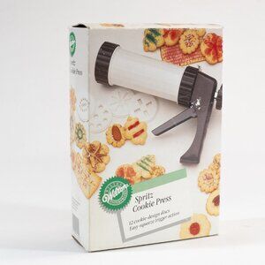 Vintage Wilton Spritz Cookie Press with 11 Cookie Design Discs
